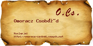 Omoracz Csobád névjegykártya